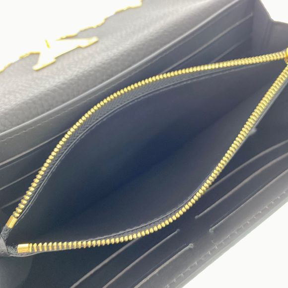 Louis Vuitton Taurillon Portefeuille Capucine Long Wallet Noir Black - Picture 7 of 10